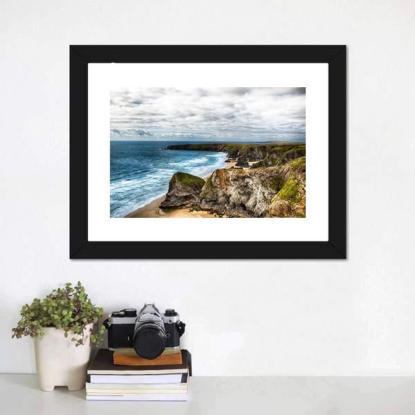 Dramatic Coast Landscape Canvas Wall Art-3 Horizontal-Gallery Wrap-25" x 16"-Tiaracle