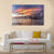 Dramatic Sunset At Beach Canvas Wall Art-5 Pop-Gallery Wrap-47" x 32"-Tiaracle