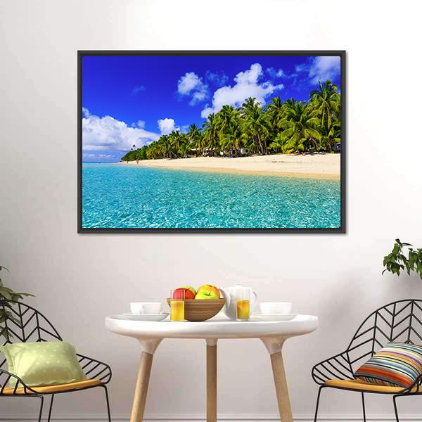 Dravuni Island Canvas Wall Art-1 Piece-Floating Frame-24" x 16"-Tiaracle