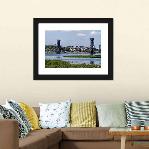 Drawbridge In Decatur Panoramic Canvas Wall Art-1 Piece-36" x 12"-Tiaracle