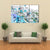 Drawing Of Greek Town Canvas Wall Art-5 Pop-Gallery Wrap-47" x 32"-Tiaracle