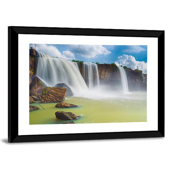 Dray Nur Waterfall Panoramic Canvas Wall Art-1 Piece-36" x 12"-Tiaracle