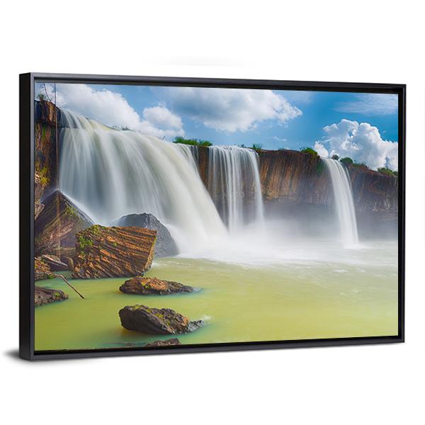 Dray Nur Waterfall Panoramic Canvas Wall Art-1 Piece-36" x 12"-Tiaracle