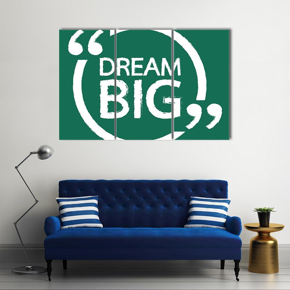 Dream Big Canvas Wall Art-3 Horizontal-Gallery Wrap-37" x 24"-Tiaracle