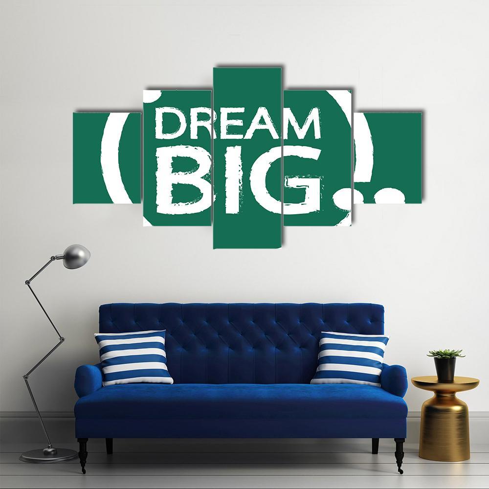 Dream Big Canvas Wall Art-5 Star-Gallery Wrap-62" x 32"-Tiaracle
