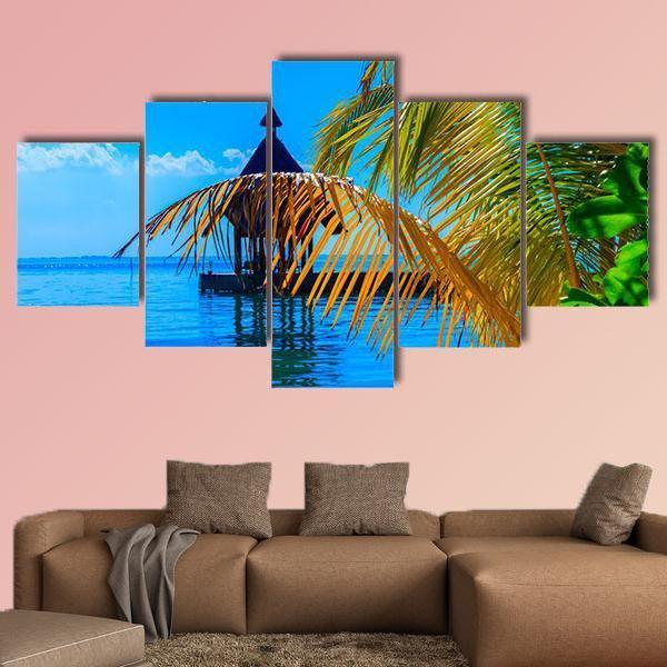 Dreamscape Escape Maldives Canvas Wall Art-5 Star-Gallery Wrap-62" x 32"-Tiaracle