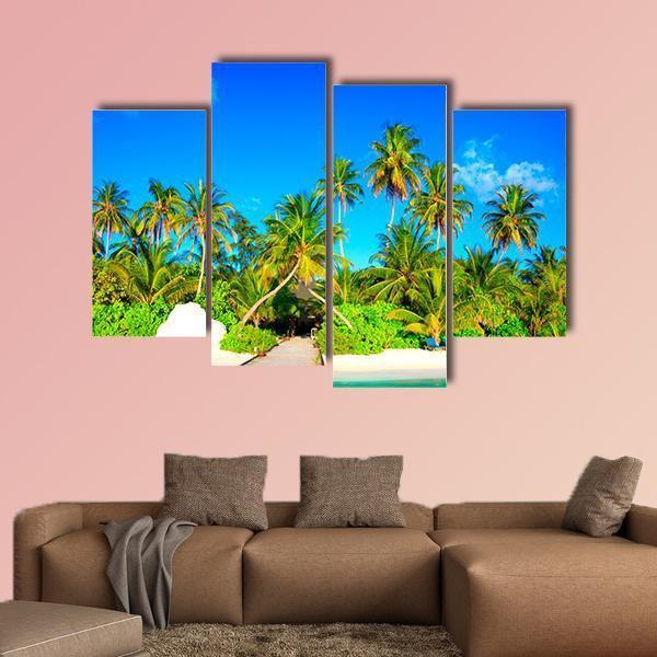 Dreamscape Of Maldives Canvas Wall Art-4 Pop-Gallery Wrap-50" x 32"-Tiaracle