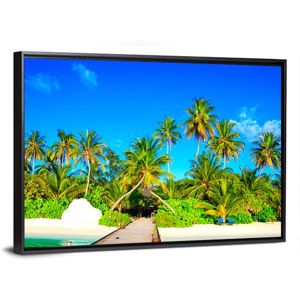 Dreamscape Of Maldives Canvas Wall Art-3 Horizontal-Gallery Wrap-25" x 16"-Tiaracle