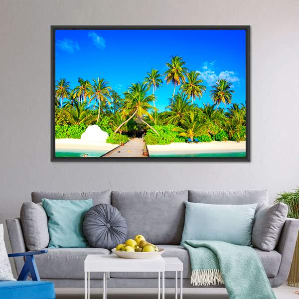 Dreamscape Of Maldives Canvas Wall Art-3 Horizontal-Gallery Wrap-25" x 16"-Tiaracle