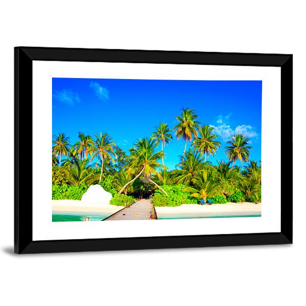 Dreamscape Of Maldives Canvas Wall Art-3 Horizontal-Gallery Wrap-25" x 16"-Tiaracle