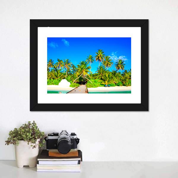 Dreamscape Of Maldives Canvas Wall Art-3 Horizontal-Gallery Wrap-25" x 16"-Tiaracle