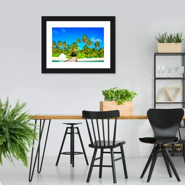 Dreamscape Of Maldives Canvas Wall Art-3 Horizontal-Gallery Wrap-25" x 16"-Tiaracle