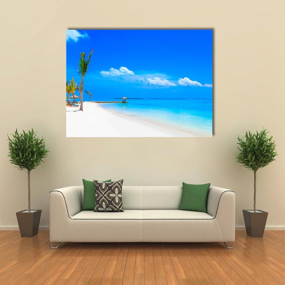 Dreamscape On Maldives Canvas Wall Art-1 Piece-Gallery Wrap-48" x 32"-Tiaracle