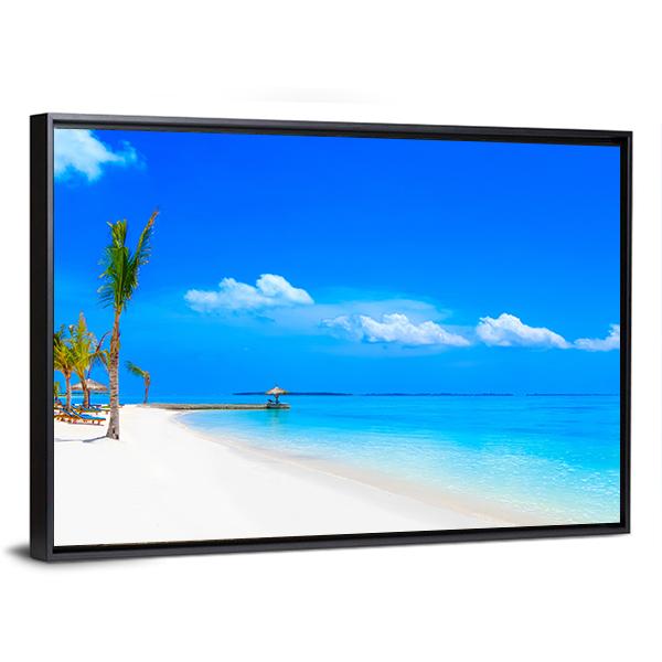 Dreamscape On Maldives Canvas Wall Art-3 Horizontal-Gallery Wrap-25" x 16"-Tiaracle