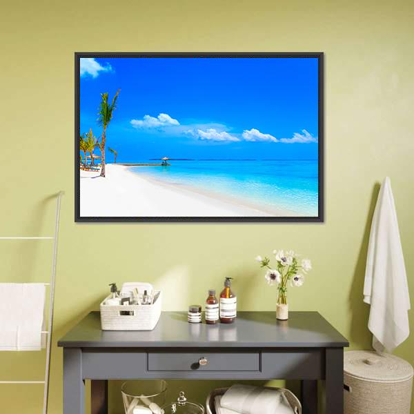 Dreamscape On Maldives Canvas Wall Art-3 Horizontal-Gallery Wrap-25" x 16"-Tiaracle