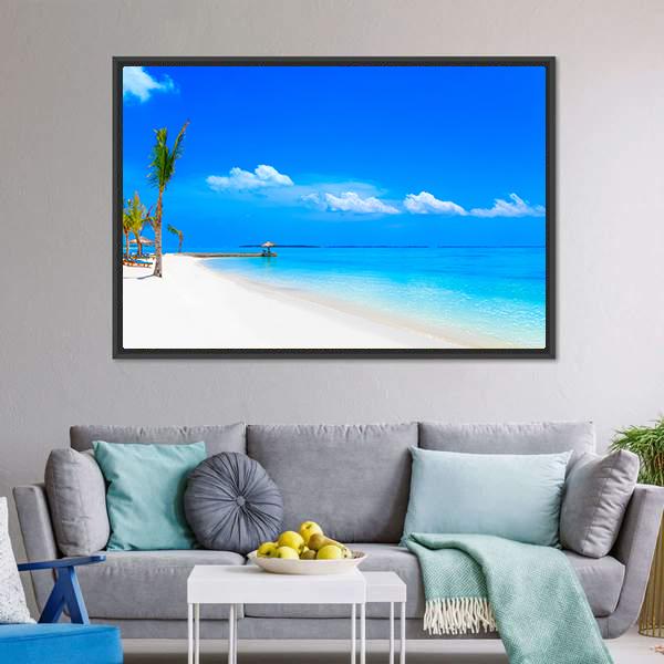 Dreamscape On Maldives Canvas Wall Art-3 Horizontal-Gallery Wrap-25" x 16"-Tiaracle