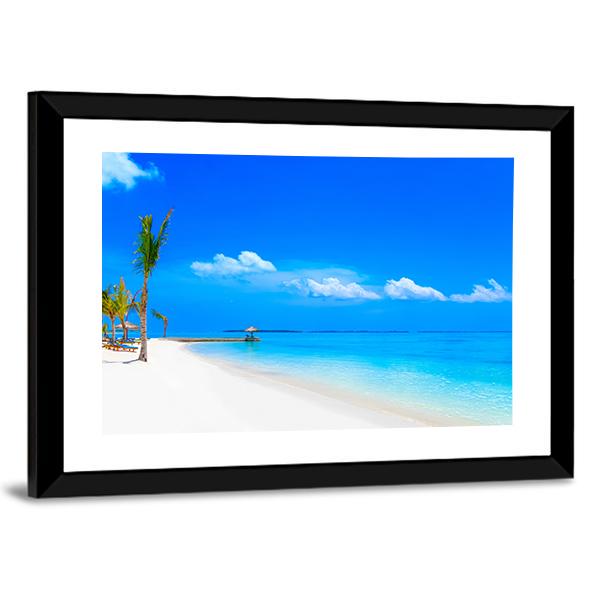 Dreamscape On Maldives Canvas Wall Art-3 Horizontal-Gallery Wrap-25" x 16"-Tiaracle