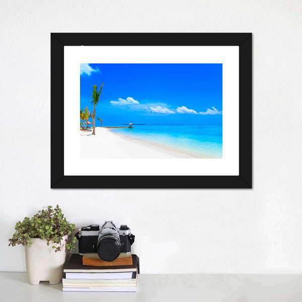 Dreamscape On Maldives Canvas Wall Art-3 Horizontal-Gallery Wrap-25" x 16"-Tiaracle