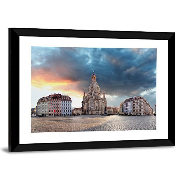 Dresden At Sunrise Canvas Wall Art-5 Horizontal-Gallery Wrap-22" x 12"-Tiaracle