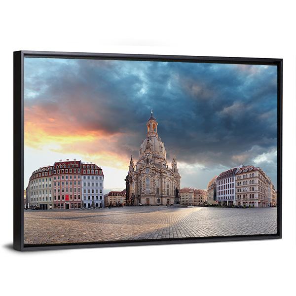 Dresden At Sunrise Canvas Wall Art-5 Horizontal-Gallery Wrap-22" x 12"-Tiaracle