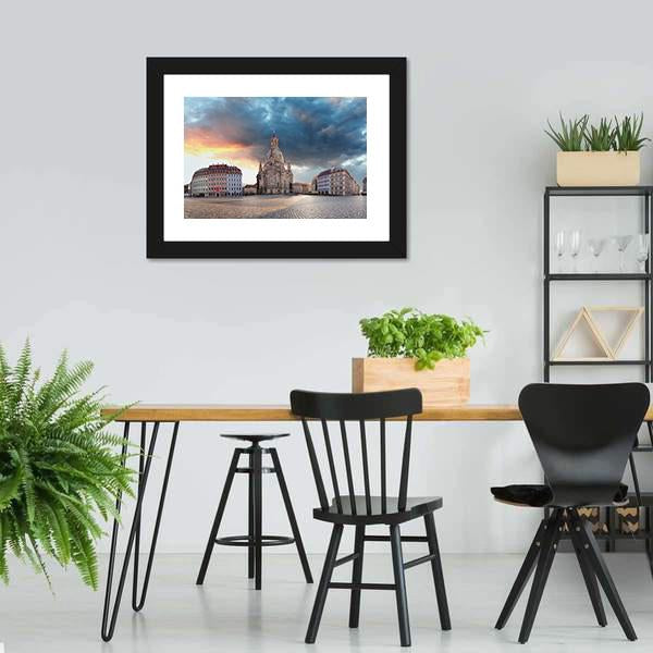 Dresden At Sunrise Canvas Wall Art-3 Horizontal-Gallery Wrap-25" x 16"-Tiaracle