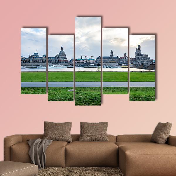 Dresden Cityscape Canvas Wall Art-5 Pop-Gallery Wrap-47" x 32"-Tiaracle