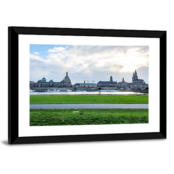 Dresden Cityscape Canvas Wall Art-3 Horizontal-Gallery Wrap-25" x 16"-Tiaracle