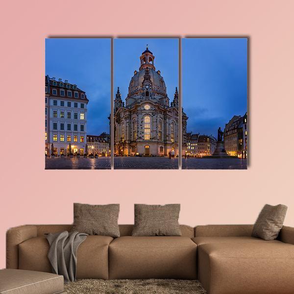 Frauenkirche Dresden Canvas Wall Art-5 Pop-Gallery Wrap-47" x 32"-Tiaracle