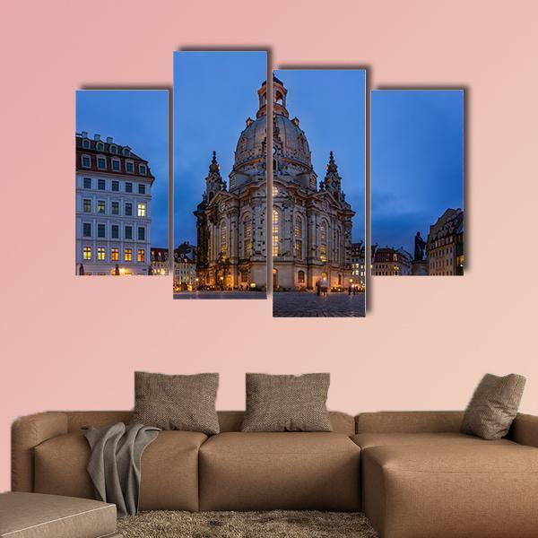 Frauenkirche Dresden Canvas Wall Art-4 Pop-Gallery Wrap-50" x 32"-Tiaracle