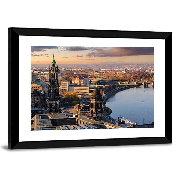 Dresden Skyline Canvas Wall Art-3 Horizontal-Gallery Wrap-25" x 16"-Tiaracle