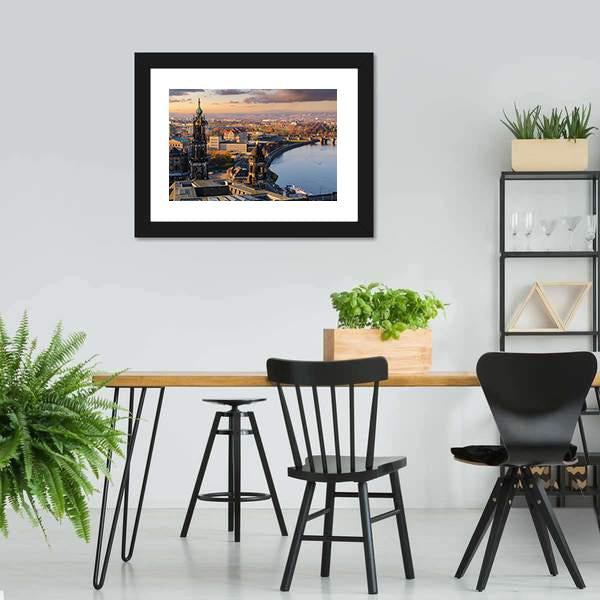 Dresden Skyline Canvas Wall Art-3 Horizontal-Gallery Wrap-25" x 16"-Tiaracle