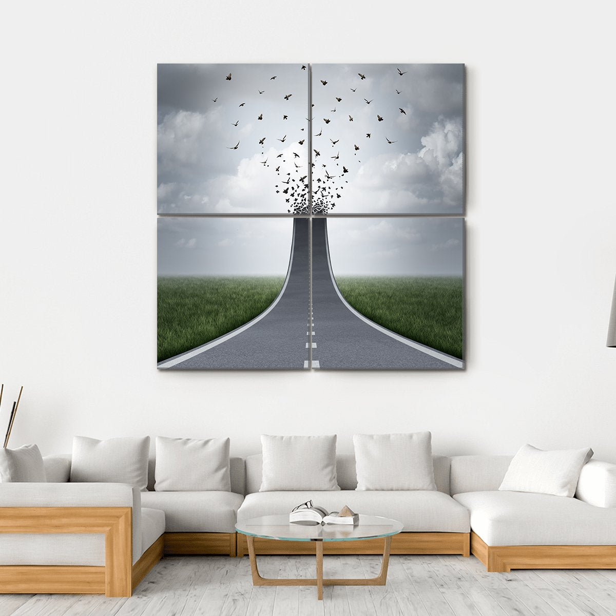 Driving Freedom Concept Canvas Wall Art-4 Square-Gallery Wrap-17" x 17"-Tiaracle