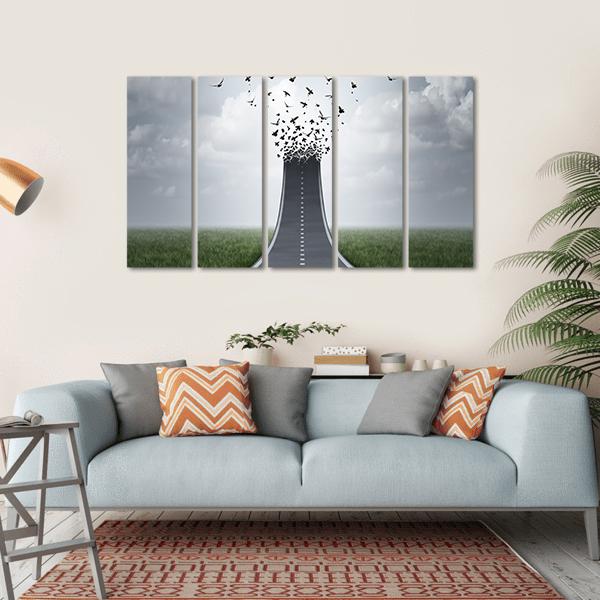 Driving Freedom Concept Canvas Wall Art-5 Horizontal-Gallery Wrap-22" x 12"-Tiaracle