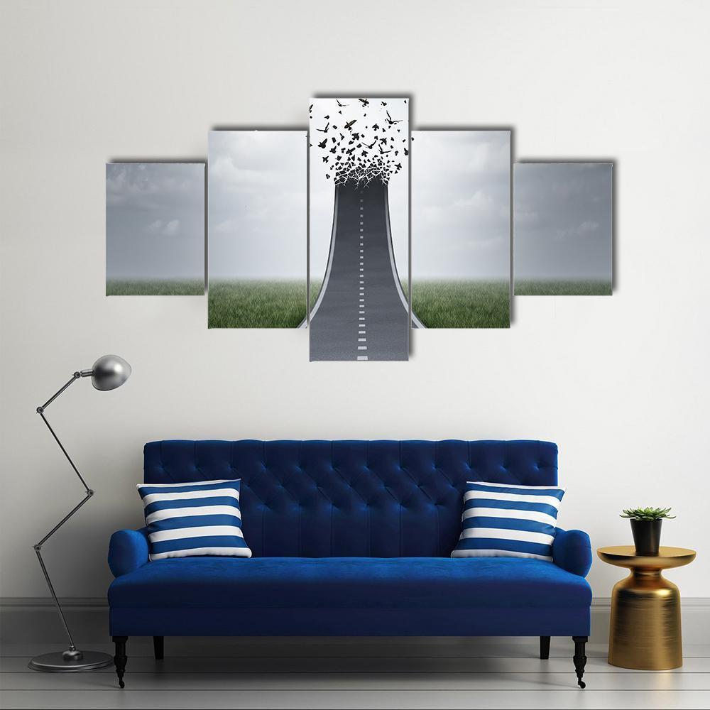 Driving Freedom Concept Canvas Wall Art-5 Pop-Gallery Wrap-47" x 32"-Tiaracle