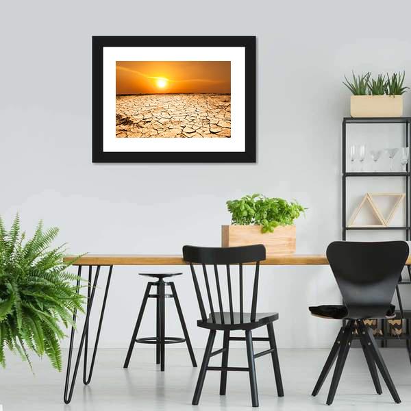 Drought Land Canvas Wall Art-5 Horizontal-Gallery Wrap-22" x 12"-Tiaracle