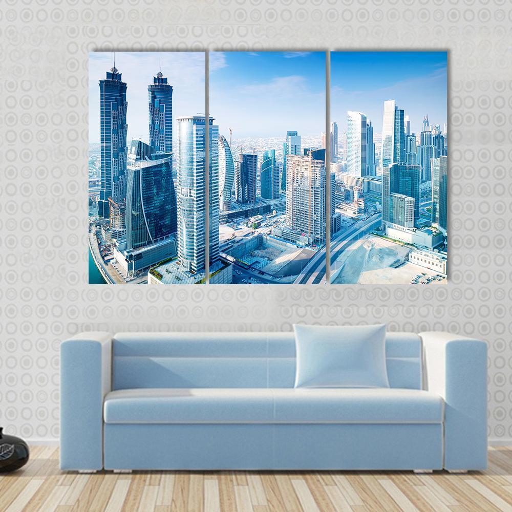 Dubai City Canvas Wall Art-3 Horizontal-Gallery Wrap-37" x 24"-Tiaracle