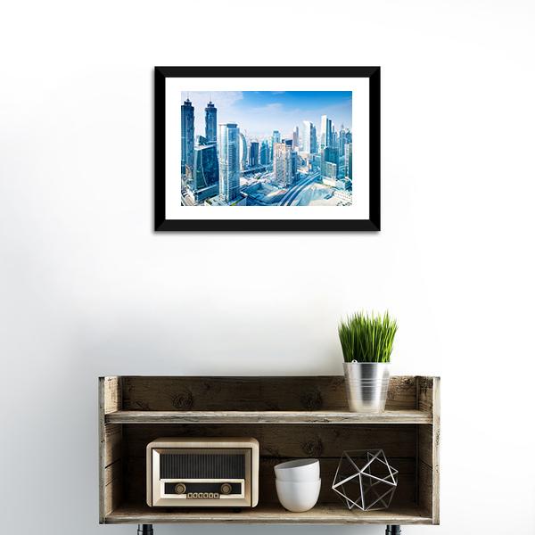 Dubai City Canvas Wall Art-1 Piece-Framed Print-20" x 16"-Tiaracle