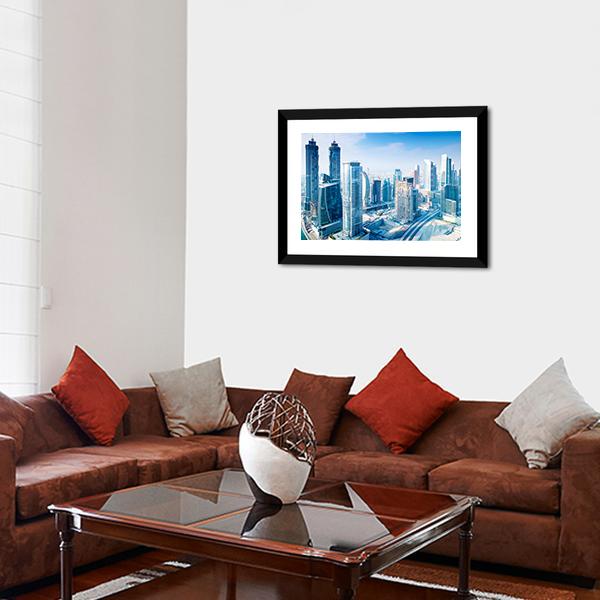 Dubai City Canvas Wall Art-3 Horizontal-Gallery Wrap-25" x 16"-Tiaracle
