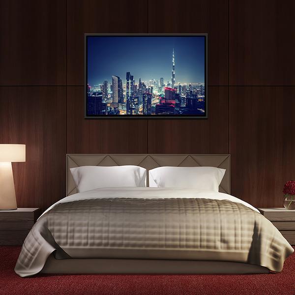 Dubai Cityscape Panoramic Canvas Wall Art-1 Piece-36" x 12"-Tiaracle