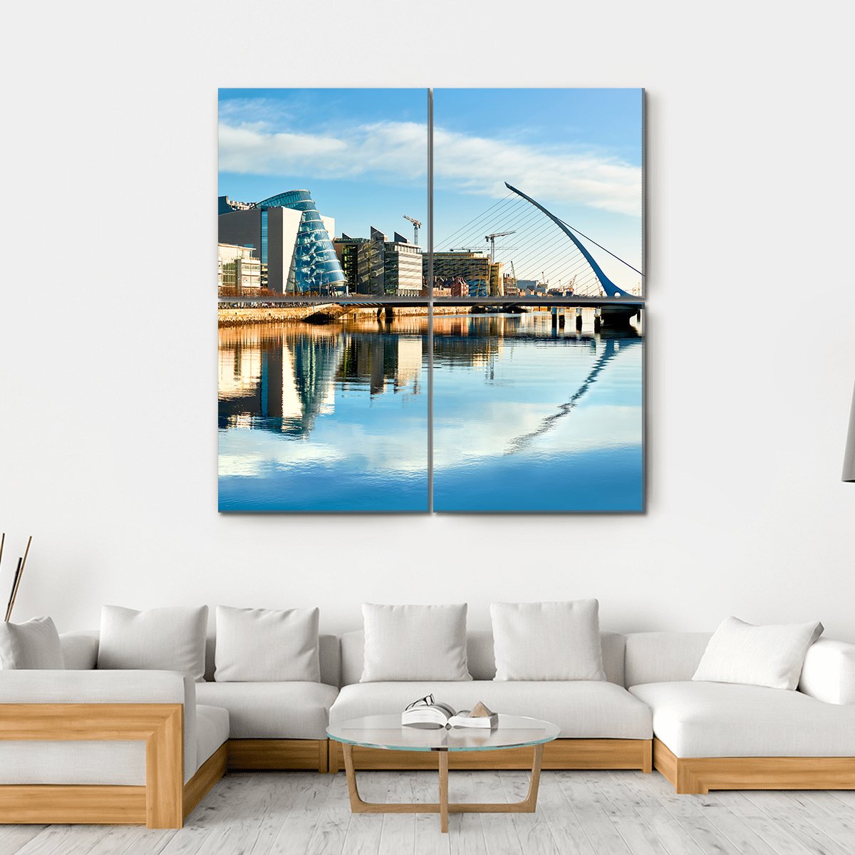 Dublin City Canvas Wall Art-4 Square-Gallery Wrap-17" x 17"-Tiaracle