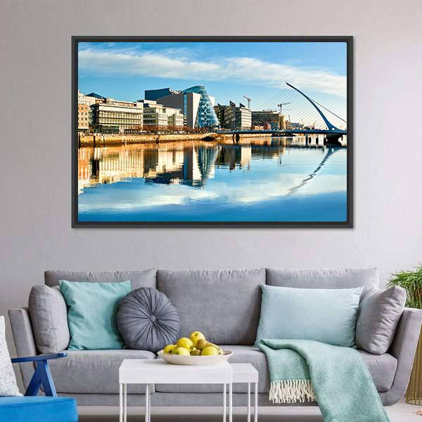 Dublin City Canvas Wall Art-5 Horizontal-Gallery Wrap-22" x 12"-Tiaracle