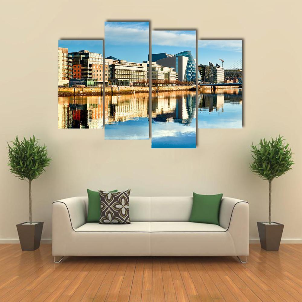Dublin City Canvas Wall Art-4 Pop-Gallery Wrap-50" x 32"-Tiaracle