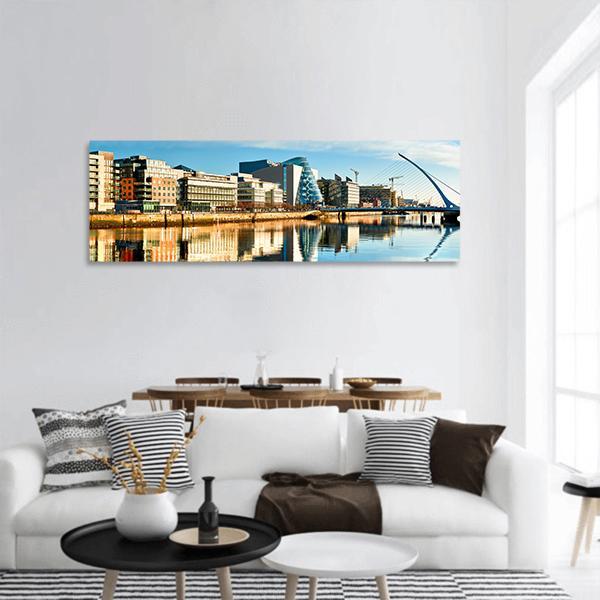 Dublin City Panoramic Canvas Wall Art-1 Piece-36" x 12"-Tiaracle