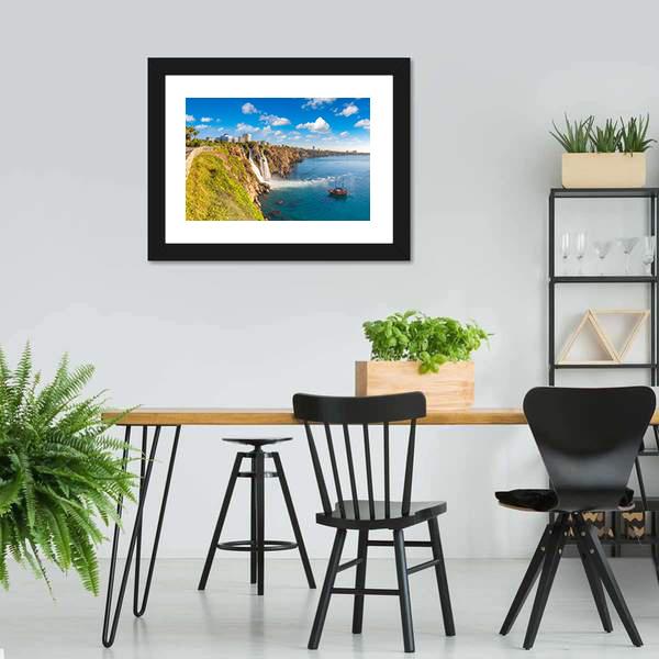 Duden Waterfall Panoramic Canvas Wall Art-1 Piece-36" x 12"-Tiaracle