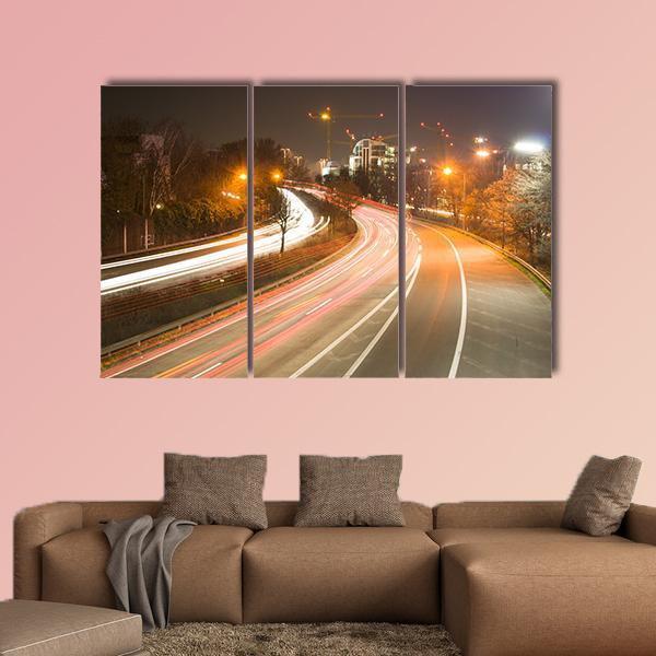 Road In Duesseldorf Canvas Wall Art-3 Horizontal-Gallery Wrap-25" x 16"-Tiaracle