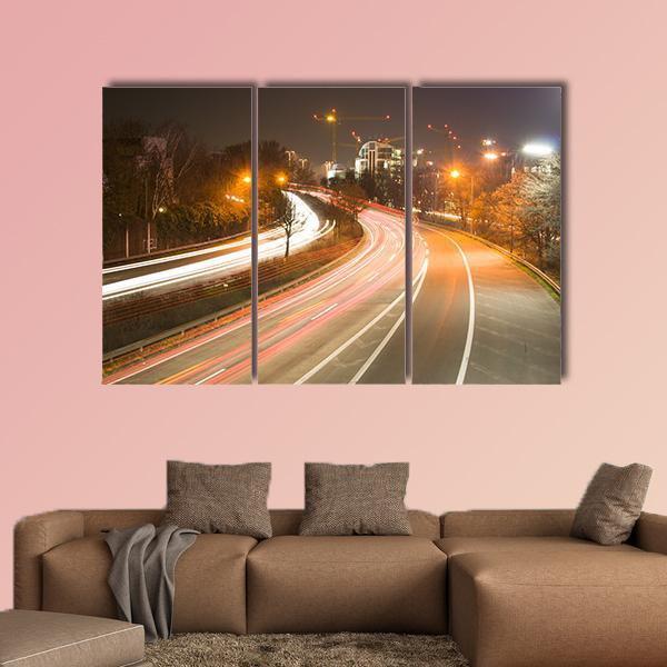 Road In Duesseldorf Canvas Wall Art-5 Pop-Gallery Wrap-47" x 32"-Tiaracle