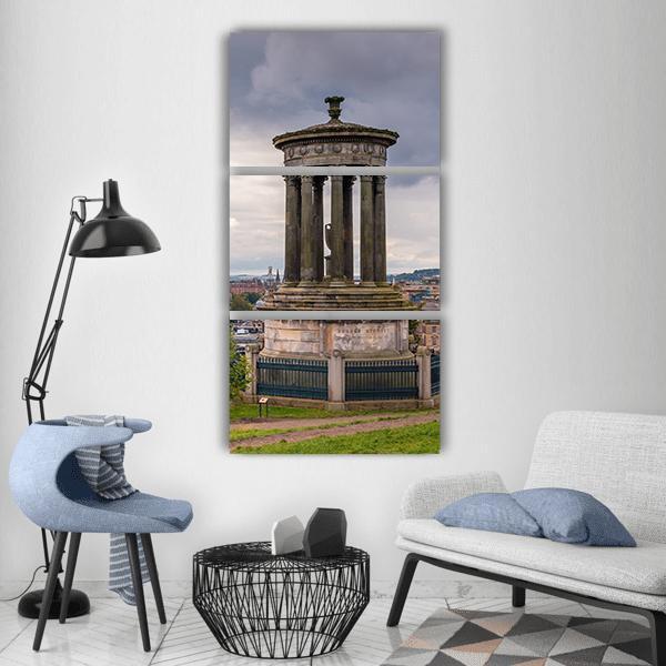 Dugald Stewart Monument Vertical Canvas Wall Art-3 Vertical-Gallery Wrap-12" x 25"-Tiaracle