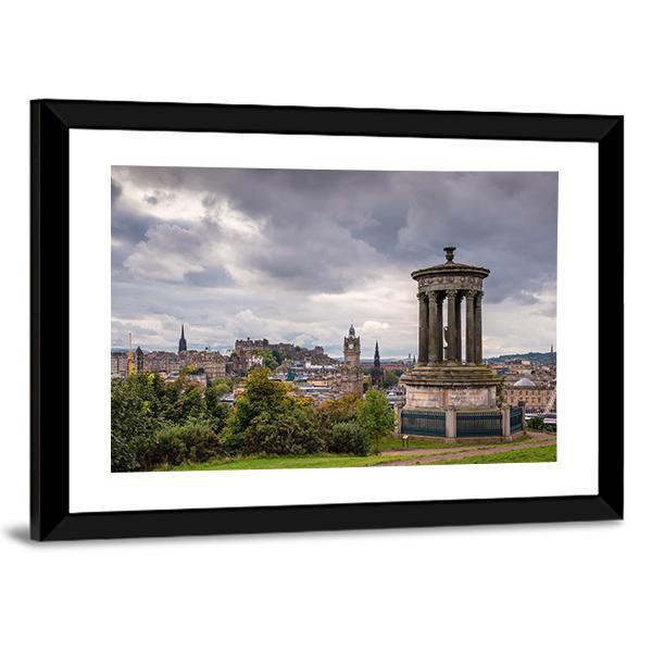 Dugald Stewart Monument Vertical Canvas Wall Art-3 Vertical-Gallery Wrap-12" x 25"-Tiaracle