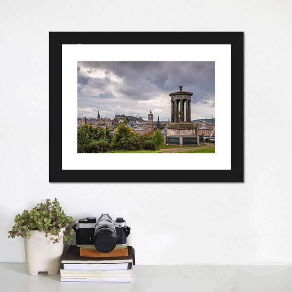Dugald Stewart Monument Vertical Canvas Wall Art-3 Vertical-Gallery Wrap-12" x 25"-Tiaracle