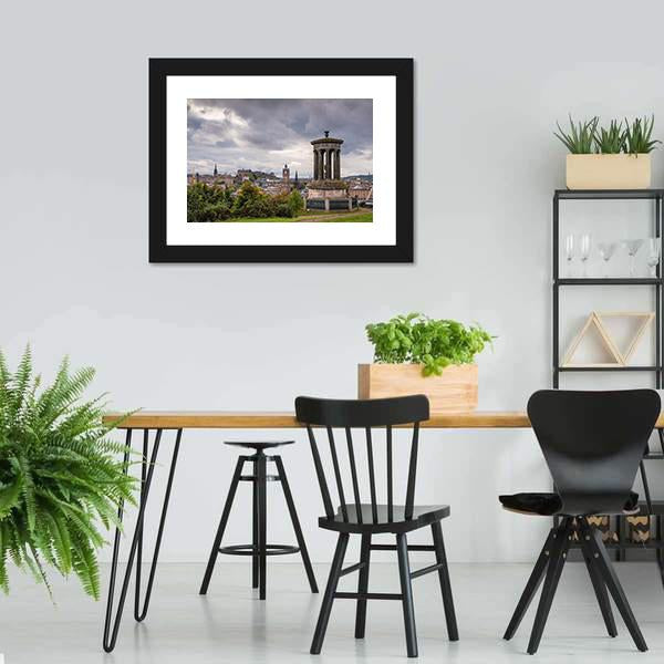Dugald Stewart Monument Vertical Canvas Wall Art-3 Vertical-Gallery Wrap-12" x 25"-Tiaracle